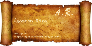 Ágoston Róza névjegykártya